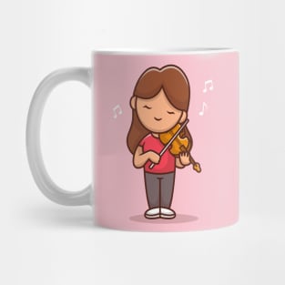 Cute Girl Playing Violin Mug